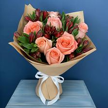 Букет цветов из:  Розы и Альстромерии в Покровском Ставропольского края