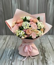 Букет цветов из:  Гвоздики, Розы и Хризантемы в Покровском Ставропольского края